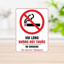 [Hỏa Tốc] Decal Dán "Vui Lòng Không Hút Thuốc - No Smoking" Chống Thấm Nước, Bền Đẹp 6