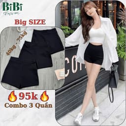 Quần đùi nữ - Quần Legging đùi nữ lưng chun cạp cao, Quần tập thể dục ôm gọn cơ thể, Quần short sooc cotton co giãn BiBi 2