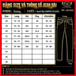 JEAN NAM WASH SÁNG, FORM SUÔNG THỜI THƯỢNG, LÊN FORM CHUẨN -  DỄ PHỐI ĐỒ QJ-9202 VIC 7