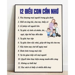 20+ Mẫu Tranh Nội Quy, Nề Nếp Gia Đình - Tranh Canvas Trang Trí Trong nhà, Phòng Khách, Góc học tập 3
