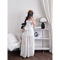 (Có Mút) Áo Kiểu Nữ Cánh Tiên Nút Bọc Cotton Lạnh Hoạ Tiết Trơn/Chấm Bi Xẻ Bụng Lưng Bo Chun 8