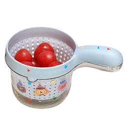 Ca chắt nước có tay cầm thiết kế 2 trong 1 kèm rổ lọc rau rủ quả 6