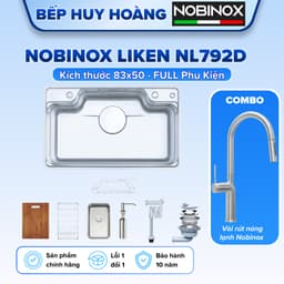 Chậu Rửa Bát Nobinox LIKEN NL792D | KT 83x50cm | HÀNG CHÍNH HÃNG 1