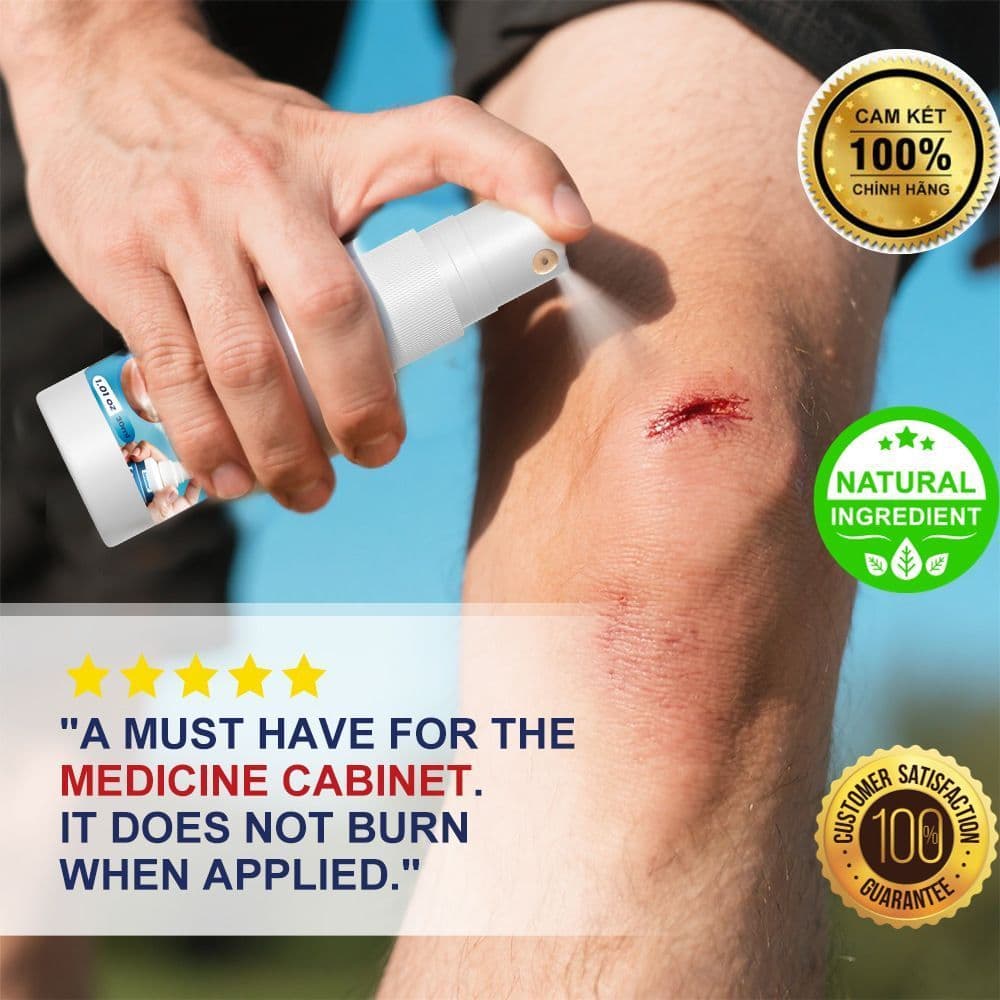 Xịt Tạo Băng Cá Nhân Sinh Học Liquid Heal 30ml, Lành Vết Thương, Kháng Nước, Kháng Khuẩn_GIÁ SOCK  