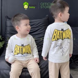 [10-29KG] Bộ Dài Tay Cho Bé Trai KIMCHIBABY Vải Cotton Cao Cấp 190gsm Mềm Mịn Họa Tiết Siêu Nhân Người Nhện KD601 7
