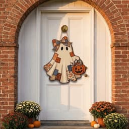 REEMOOR Halloween Chào Mừng Dấu Hiệu Cửa, Tấm Cửa Trang Trí Ngoài Trời kích thước 30cm 8