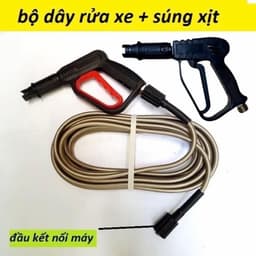Bộ 10M-15M-20M dây rửa xe và s.úng xịt - Vòi xịt rửa xe áp lực cao ren 22mm, dây rửa xe 2