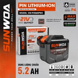 [NEW] Pin 20 Cell SUNWOA SW-P2060PRO – 5.2Ah - 5C, Cổng USB+Type C, Có Đèn Báo Sườn, Chân Pin M21 1