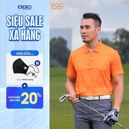 Áo Polo Golf Nam DGC Thiết Kế Nổi Bật Chất Vải Thoáng Mát, Thấm Hút Mồ Hôi - SAPBC18M 1