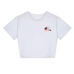 Size free 28-45KG Áo thun nữ CROPTOP co giãn họa tiết - hình NƠ DÚM   -.qunaaounisex94 4