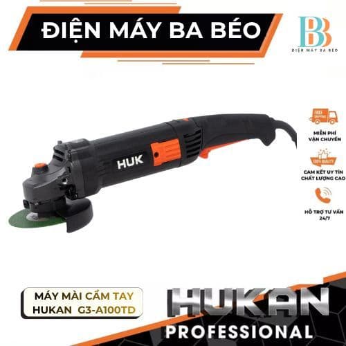 [Lưỡi 100mm] Máy mài điện cầm tay Gen3 HUKAN G3-A100TD, 6 cấp tốc độ, Công suất khủng 1200w