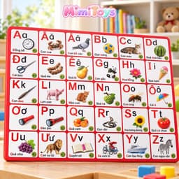 Bảng Chữ Cái Tiếng Việt Điện Tử Cho Bé MimiToys - Có Giọng Nói, Học Số Và Chữ 9