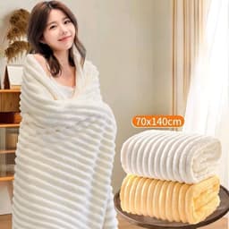 Khăn Tắm cho người lớn, thấm hút, mềm mại và không rụng lông, khăn gia đình nam nữ cỡ lớn(70x140cm) 2