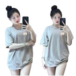 [ Áo Thun MỎNG ] Áo thun cotton nữ Bình Dân cổ tròn vải mỏng nhẹ form rộng unisex -cáo thêu xinh -thuhoai009 6