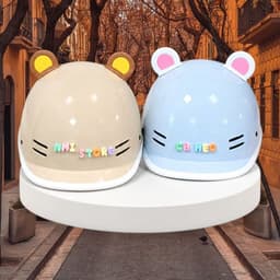 [ĐẠT CHUẨN AN TOÀN] Mũ Bảo Hiểm Cá Heo Nửa Đầu Nam Nữ Thời Trang Cute Nhiều Màu Tặng Charm Tên Gắn Mũ 3