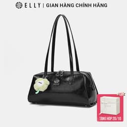 [Tặng hộp 20.10] Túi xách nữ ELLY EL371 vân sang trọng charm cỏ bốn lá đeo chéo đeo vai thời trang 1