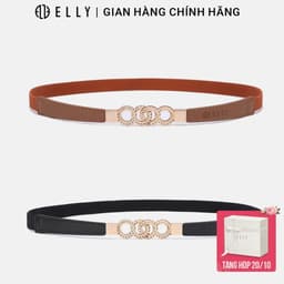 Thắt lưng nữ ELLY ED69 khóa móc da thật cao cấp chun co giãn dây nịt nữ thời trang 1