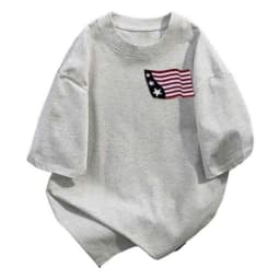 < Deal Mở Bán > Áo thun nữ tay lỡ in hình CỜ MỸ hoa kỳ chất cotton su form rộng siêu hottrend 2