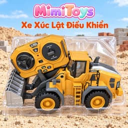 Xe Công Trình Điều Khiển Từ Xa MimiToys - Xe Cuốc, Máy Xúc, Xe Ben, Xe Ủi, Xúc Lật 6/9/11/13 Kênh, Pin Sạc, Gàu Sắt 6