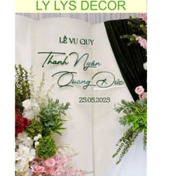 Bộ Tên Cô Dâu Chú Rể Decal Dán Mành Tre Trang Trí Gia Tiên Đám Cưới LY LYS DECOR 8