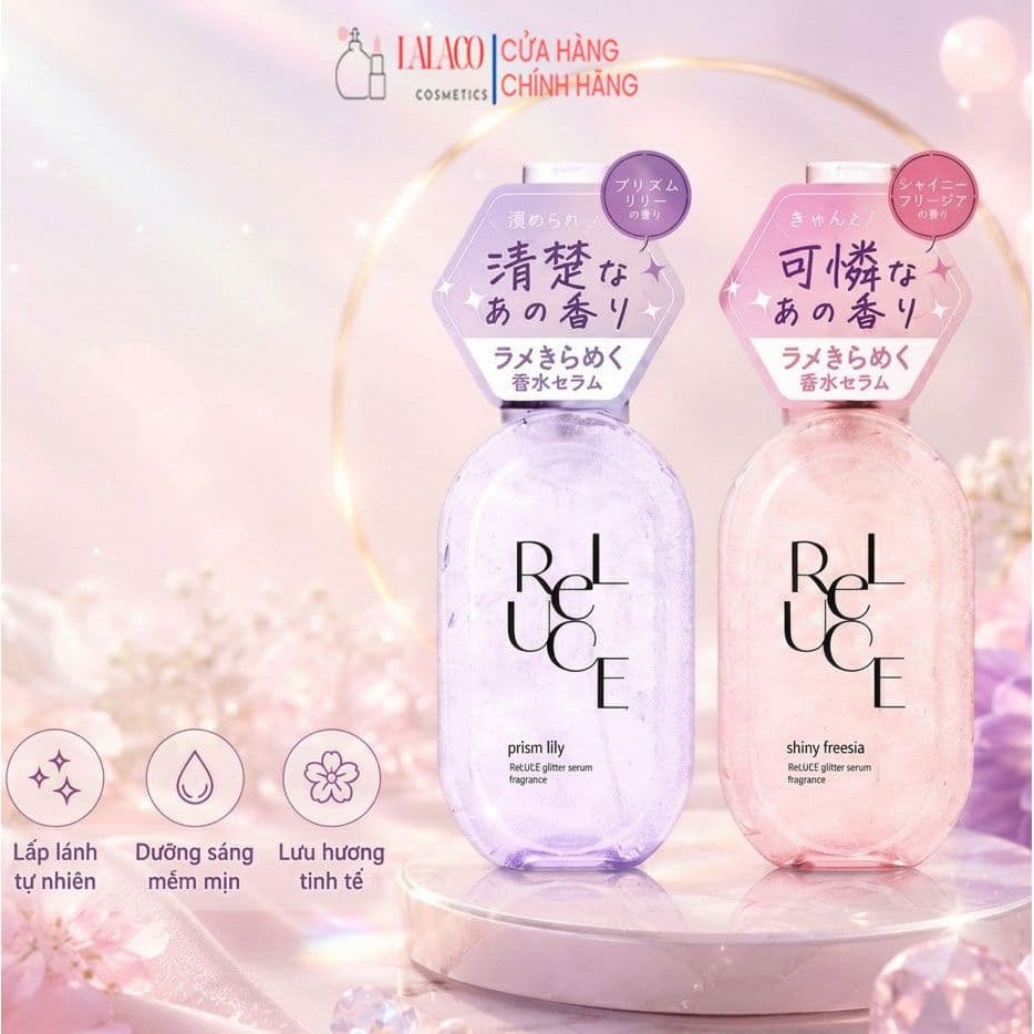 Serum dưỡng thể ReLUCE 80ml sáng da lấp lánh dưỡng ẩm mịn da lưu hương tinh tế thấm nhanh không nhờn rít
