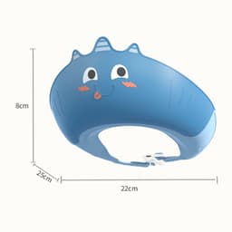 Mũ gội đầu cho bé, nón tắm trùm đầu viền silicon đa năng cao cấp chống nước, xà phòng tắm vào tai mắt mũi của trẻ em 8