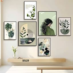 SET 6 Tranh Dán Tường Fomech Bóng CoriHome, Decor Phòng Khách, Phòng Ngủ, Spa, Phòng Nail, Mi 7