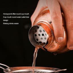 Bình lắc Cocktail ZAOFAHUA, Bình lắc uống nước vàng hồng 500ml, Máy rửa chén bằng thép không gỉ 304 chuyên nghiệp Máy trộn lắc thanh an toàn tại nhà 6