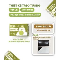 Hộp bọc thực phẩm treo tường TopGia, chất liệu PE an toàn, tiện lợi, có chun co dãn dễ sử dụng. 5