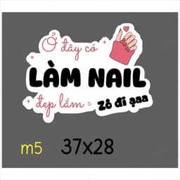 Sticker Decal Dán Kính Chống nước - Decal Nail mi gội size A3 (7722) 8