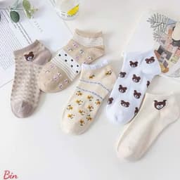 Sét 5 đôi tất cổ thấp nữ mẫu mới BIN 4