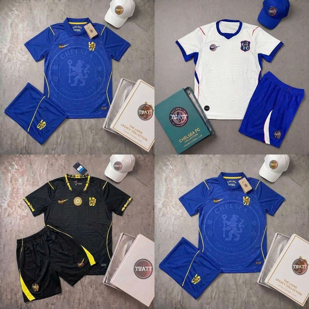 Bộ Quần Áo Bóng Đá CLB Chelsea Sân Nhà, Sân Khách.. 26/27 - Vải Polyester Gai Thái Cao Cấp