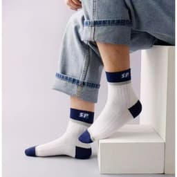 Combo 10 Đôi Vớ Ngắn Cổ [SP]Vải Cotton Cao Cấp Thấm Hút Mồ Hôi Chống Hôi Chân Màu Trắng Đen Xám Phù Hợp Đi Giày Thể Thao 6
