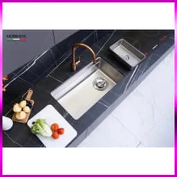Chậu Rửa Bát Nobinox Arvo V676 | Vân Vải Chống Xước | Kích thước 76x43cm 4