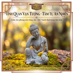 Tượng Hư Không Thiền Phật an nhiên đá sa thạch ST0376 - Tượng phật tĩnh tâm tạo hình rỗng 2