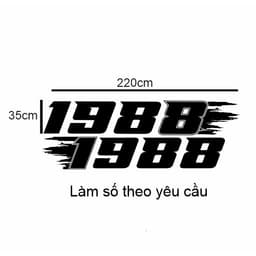 Tem năm sinh dán ô tô. dán mọi form xe, 1 bộ 2 bên. tem đen 3 lớp chống nước ( SL : 1 bộ đủ dán 2 bên 30.x150cm) (D4501) 9