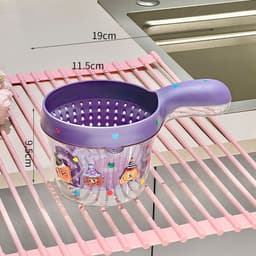 Ca chắt nước có tay cầm thiết kế 2 trong 1 kèm rổ lọc rau rủ quả 7