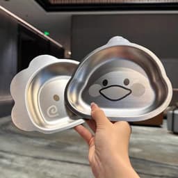 Khay Inox Cho Bé Ăn Dặm Kèm Thìa Inox 316, Bộ Khay Ăn Cho Bé Hình Hoạt Hình Ngộ Nghĩnh Tặng Kèm Thìa VOICON-[SS67] 7