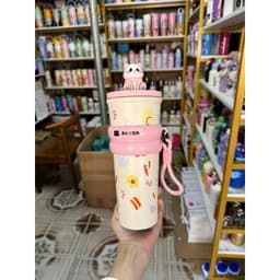 Cốc Giữ Nhiệt Có Nút Bịt Hình Gấu Trúc Tặng Kèm Móc Khoá Dung Tích 700Ml VOICON-[CU22] Thép Không Gỉ 201 & 304 5