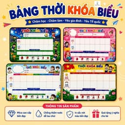 Bảng Cửu Chương, Bảng Thời Khóa Biểu [ TẶNG BÚT VIẾT ] In Tráng Gương  tiện lợi và ý nghĩa cho bé - Bách Mộc 4