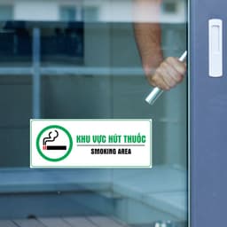 [Hỏa Tốc] Decal Dán "Vui Lòng Không Hút Thuốc - No Smoking" Chống Thấm Nước, Bền Đẹp 4