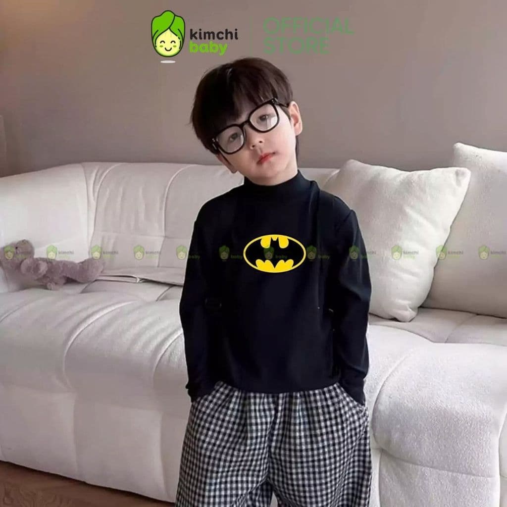 [10-29KG] Áo giữ nhiệt bé trai cao cấp KIMCHIBABY cổ cao 3p DÀY MỊN SIÊU ẤM dài tay cho bé mặc thu đông ACL601