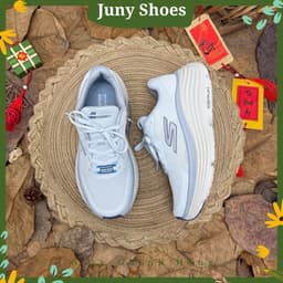 Giày Thể Thao Nữ Max Cushion GO RUN Xanh Baby Đế Dày Êm Nhẹ, Giày Đi Bộ Chạy Bộ 1