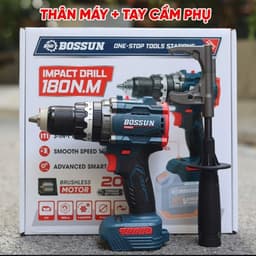Máy Khoan Pin 3 Chức Năng BS BOSSUN BS-ID180PRO, Có Chống Lật Cổ Tay - Lực Siết 180NN, Đầu kẹp 13MM 3
