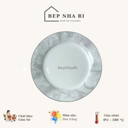 Lẻ món bát chén đĩa sứ  họa tiết Vân Đá MARBLE 6
