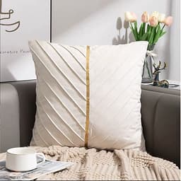 Gối tựa lưng sofa cao cấp GÂN RUY BĂNG chất liệu nhung lụa LiMinHo Shop 8