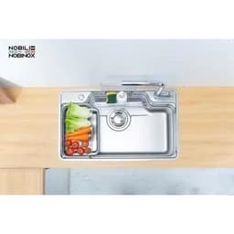 CHẬU RỬA BÁT 1 HỐ NOBINOX LIKEN NL792D CHÍNH HÃNG | KÍCH THƯỚC 83X50CM | BỀ MẶT MỊN 2