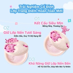 Phấn Phủ Dạng Nén Bản Hồng Tím COLORKEY Phiên Bản Pocky Mao Mèo Hồng Đáng Yêu 7g LYO 3 2