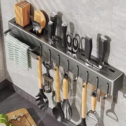 KỆ DAO THỚT ĐA NĂNG GẮN TƯỜNG BẰNG KIM LOẠI MẠ SƠN TĨNH ĐIỆN – GIÁ THAM KHẢO KỆ KHÔNG 8