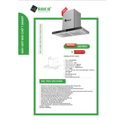 Hút mùi nhà bếp ARBER AB700TC 700TI | Cảm ứng,cảm biến vẫy tay, có chế độ boster | Hút Khỏe, Êm | Bảo hành chính hãng 4